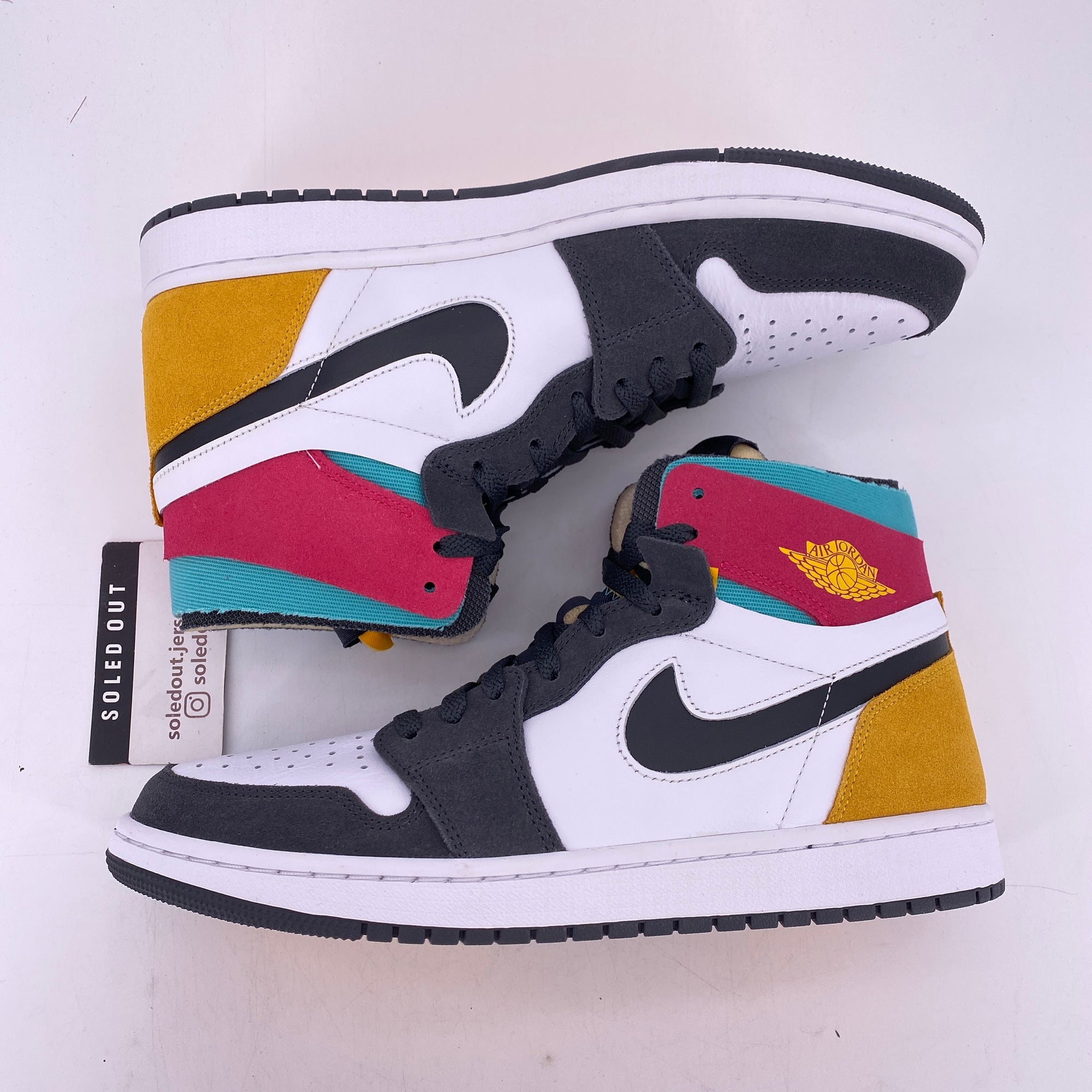 air jordan 1 gs mid white laser orange deep royal blue