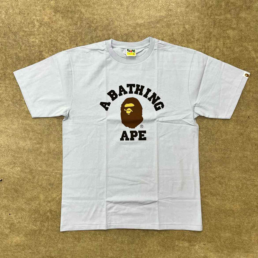 Bape T-Shirt "COLLEGE LOGO" Blue New Size XL