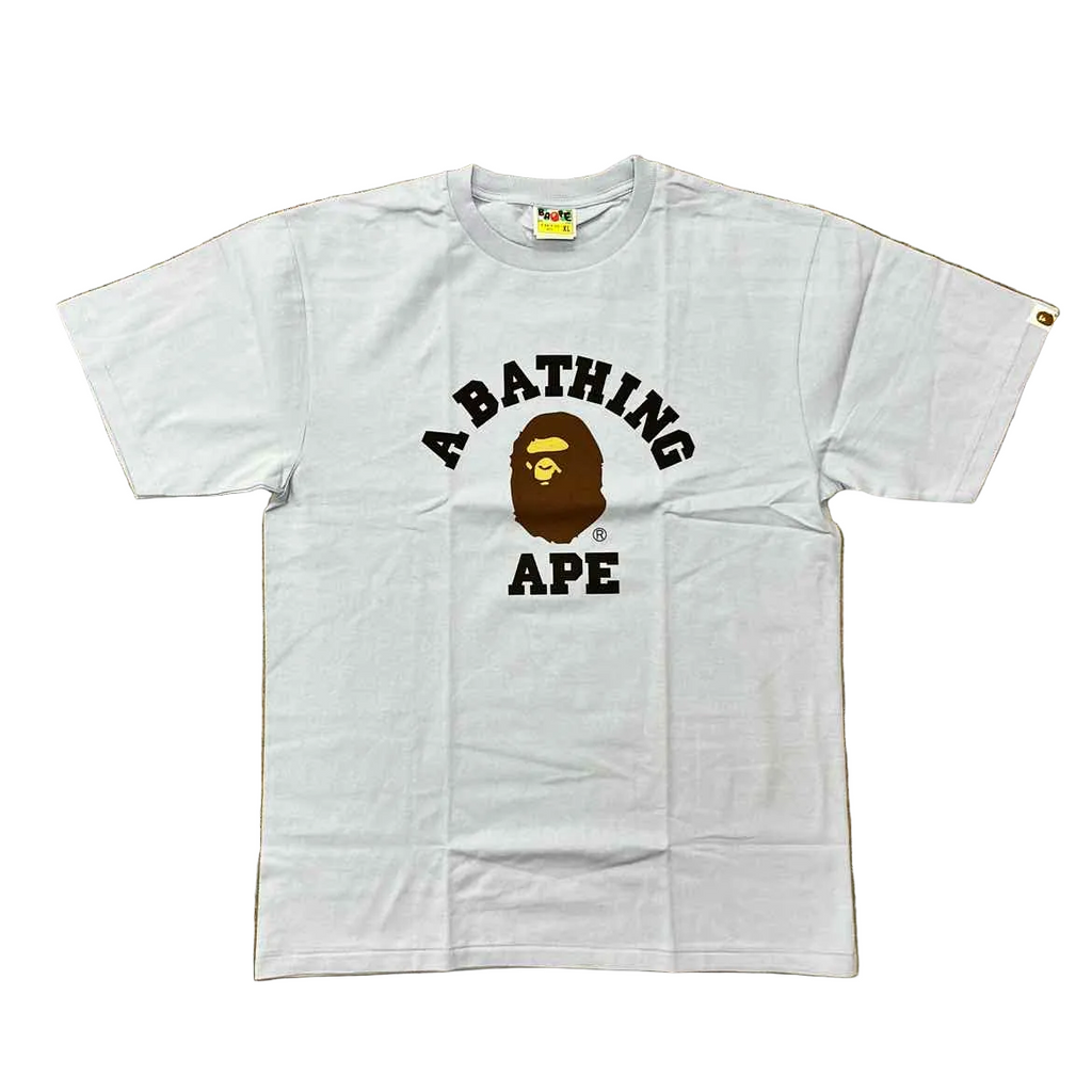 Bape T-Shirt "COLLEGE LOGO" Blue New Size XL