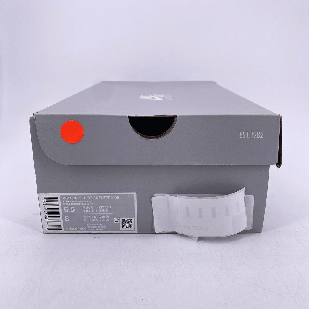 Nike Air Force 1 Low "Orange Skeleton" 2020 New Size 6.5