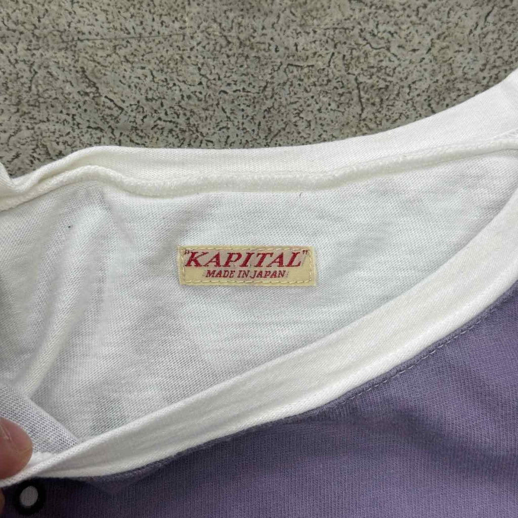 Kapital T-Shirt "BANDANA DRIP" Purple Used Size 2