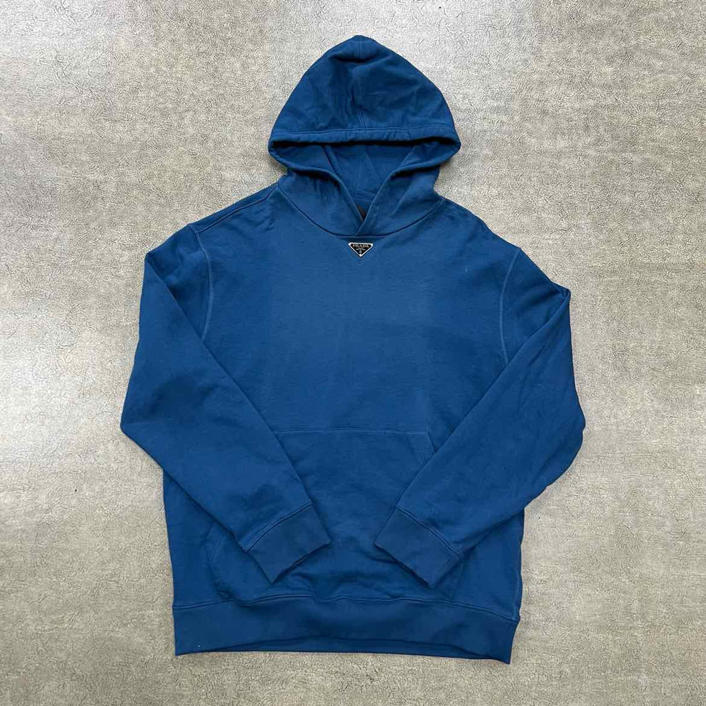 Prada Hoodie "LOGO" Blue Used Size M