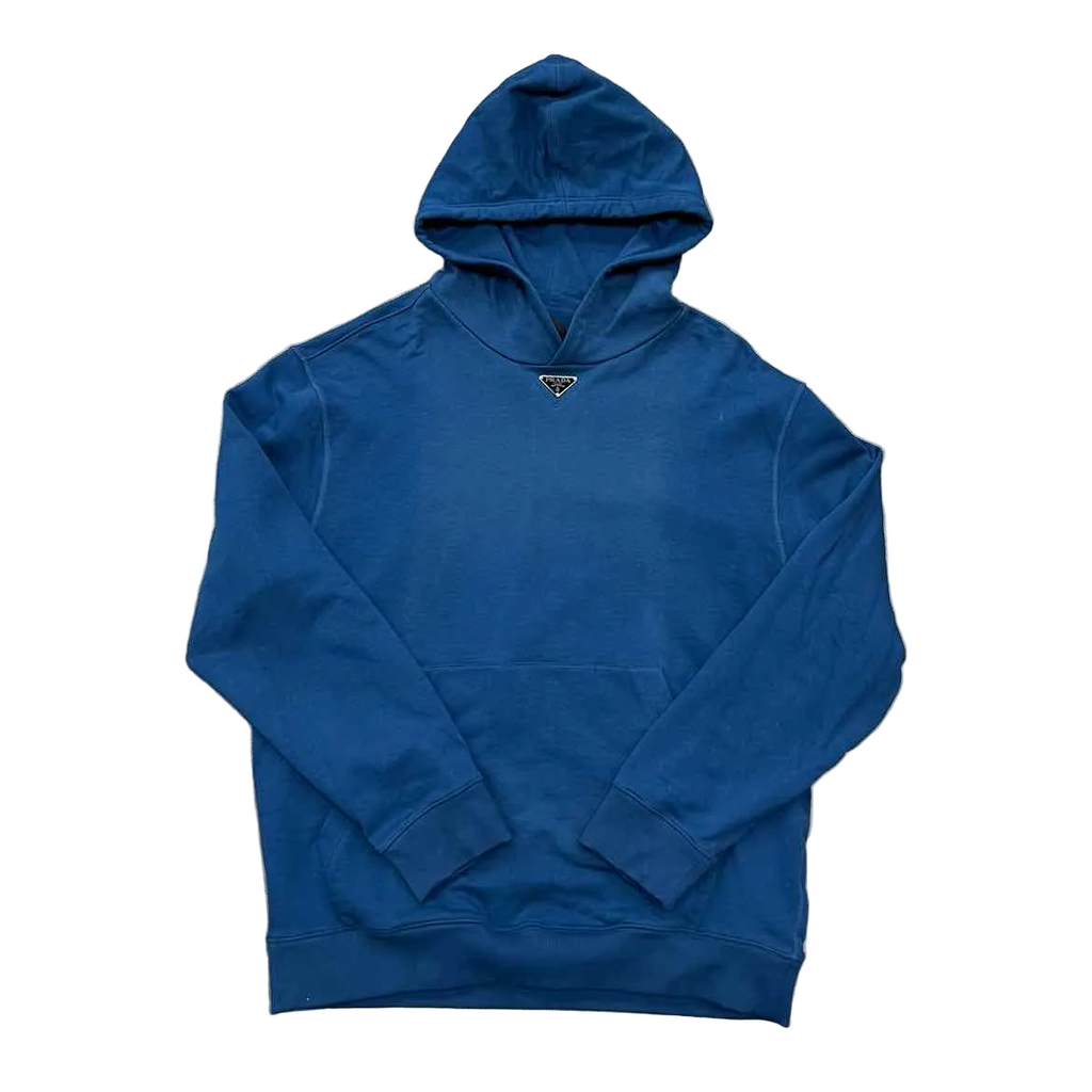 Prada Hoodie "LOGO" Blue Used Size M