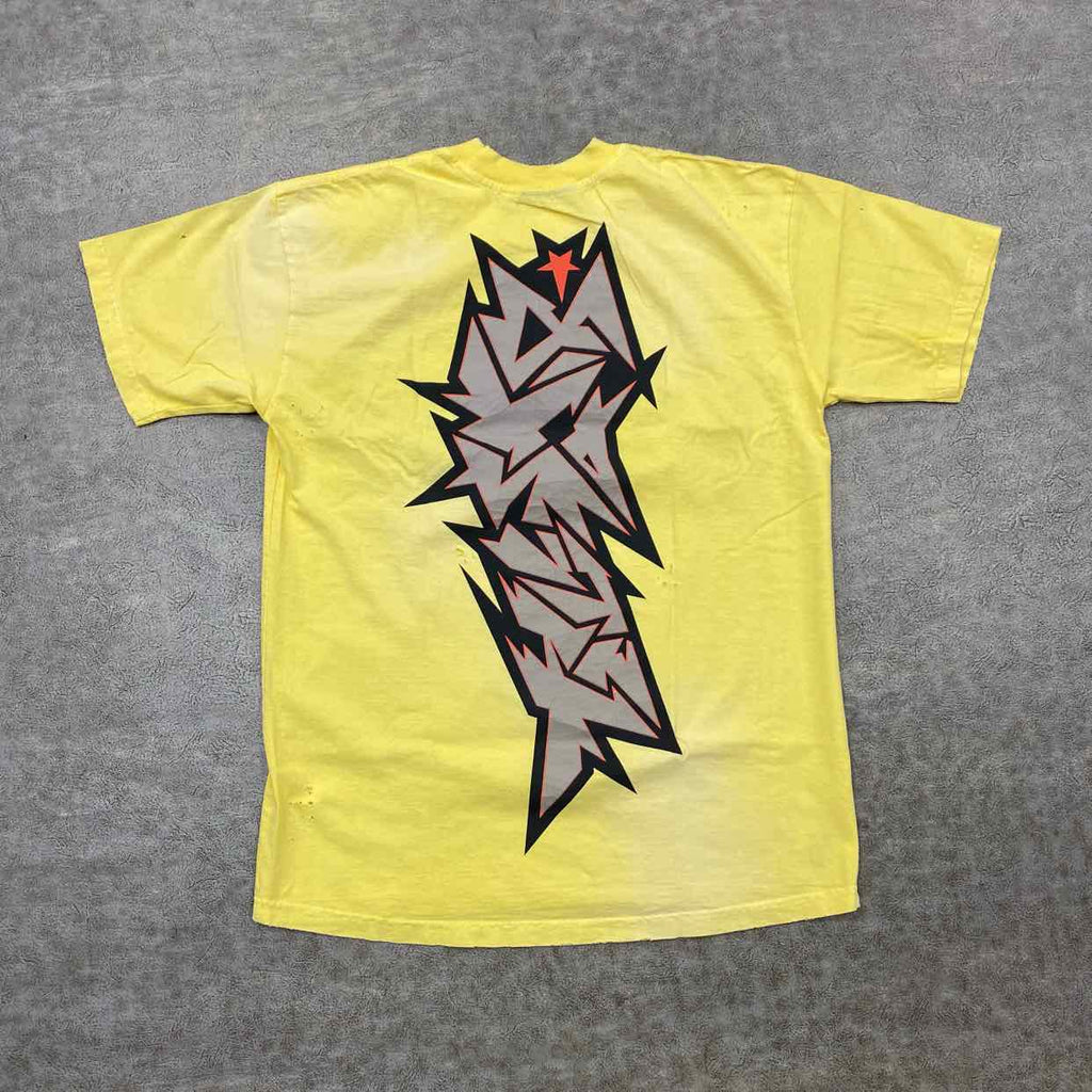 Hellstar T-Shirt "CRACKED" Yellow New Size 2XL