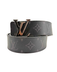 Louis Vuitton Belt "SILVER BUCKLE" Used Black Size 36