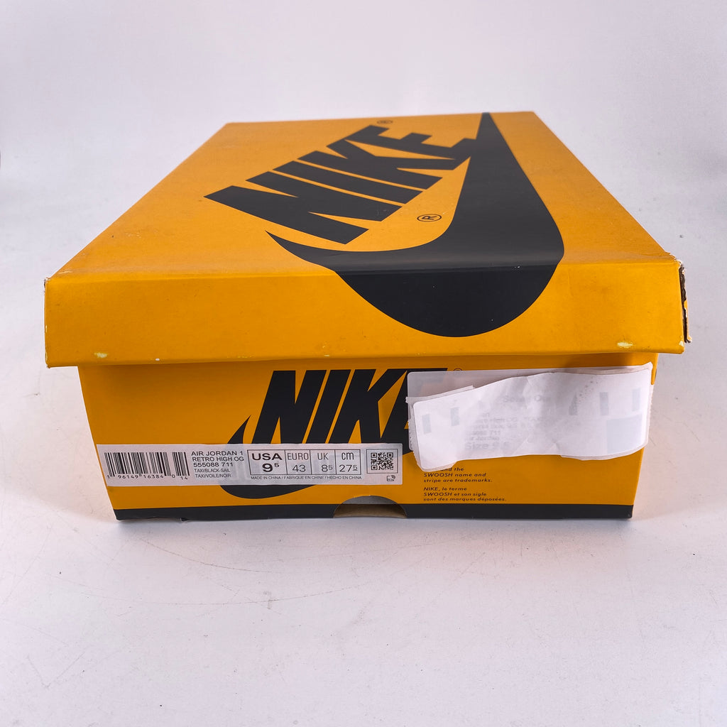 Air Jordan 1 Retro High OG "Taxi" 2022 New Size 9.5