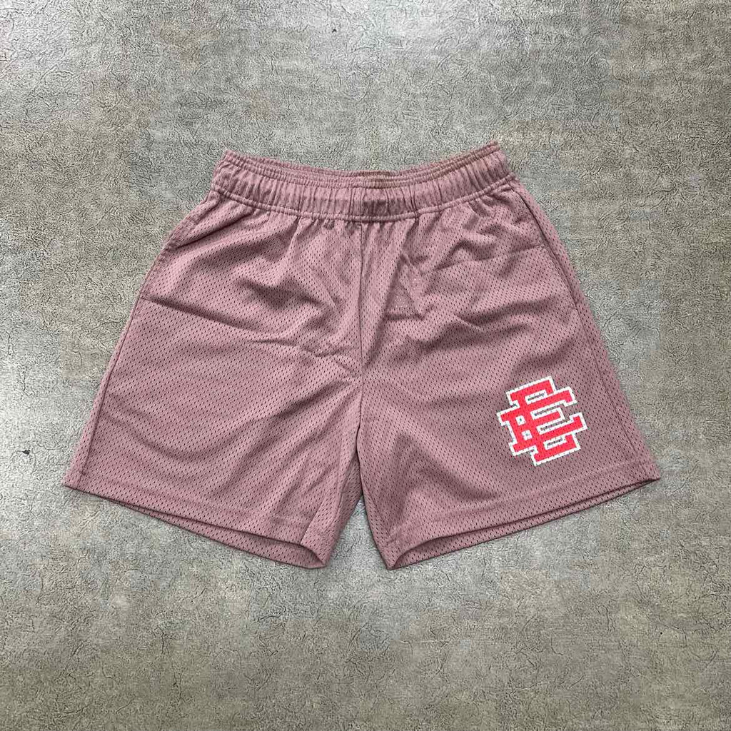 Eric Emanuel Mesh Shorts "BASIC LOGO" Mauve New Size S