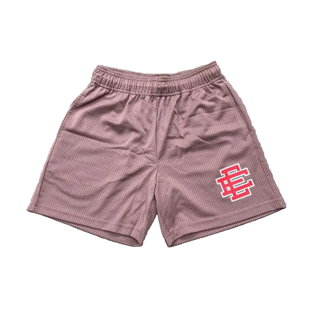 Eric Emanuel Mesh Shorts "BASIC LOGO" Mauve New Size S