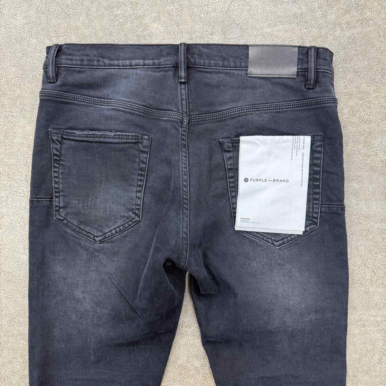 Purple Jeans &quot;RIPPED&quot; Black Used Size 32