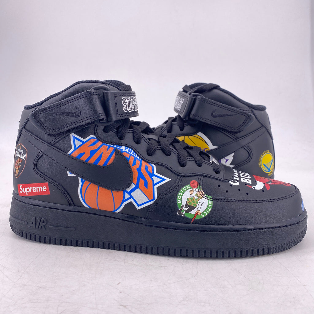 Nike Air Force 1 Mid "Supreme Nba Black" 2018 New Size 10.5