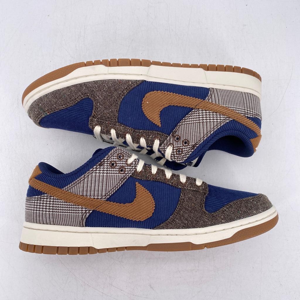 Nike Dunk Low PRM "Tweed Midnight Navy Corduroy" 2023 Used Size 9.5