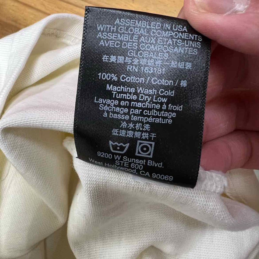 Rhude T-Shirt "SARDINES" Cream Used Size S
