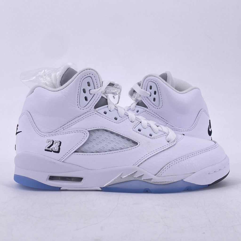 Air Jordan (GS) 5 Retro "White Metallic" 2026 New Size 4Y