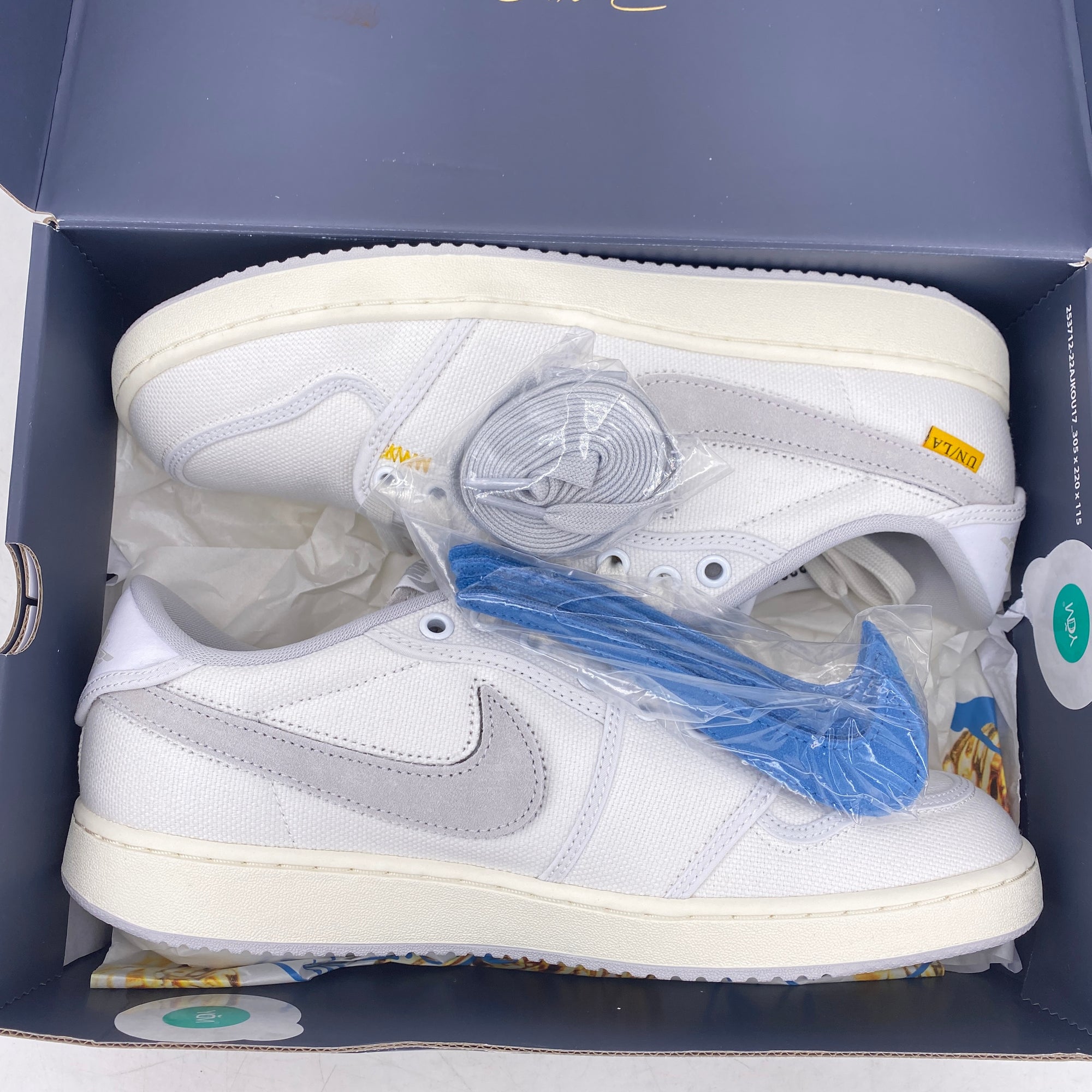 Air Jordan AJKO 1 Low &quot;Union White Canvas&quot; 2023 New Size 10