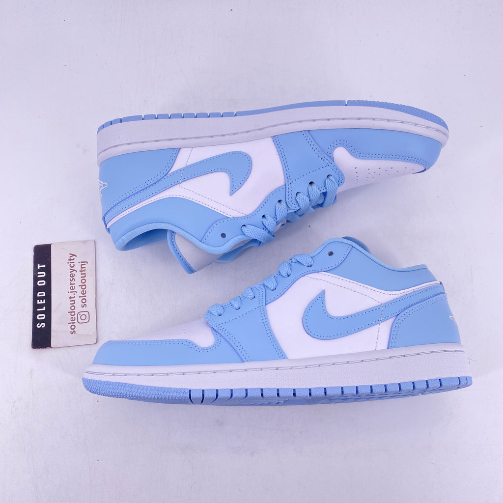 Air Jordan (W) 1 Low "White Ice Blue" 2022 New Size 9.5W