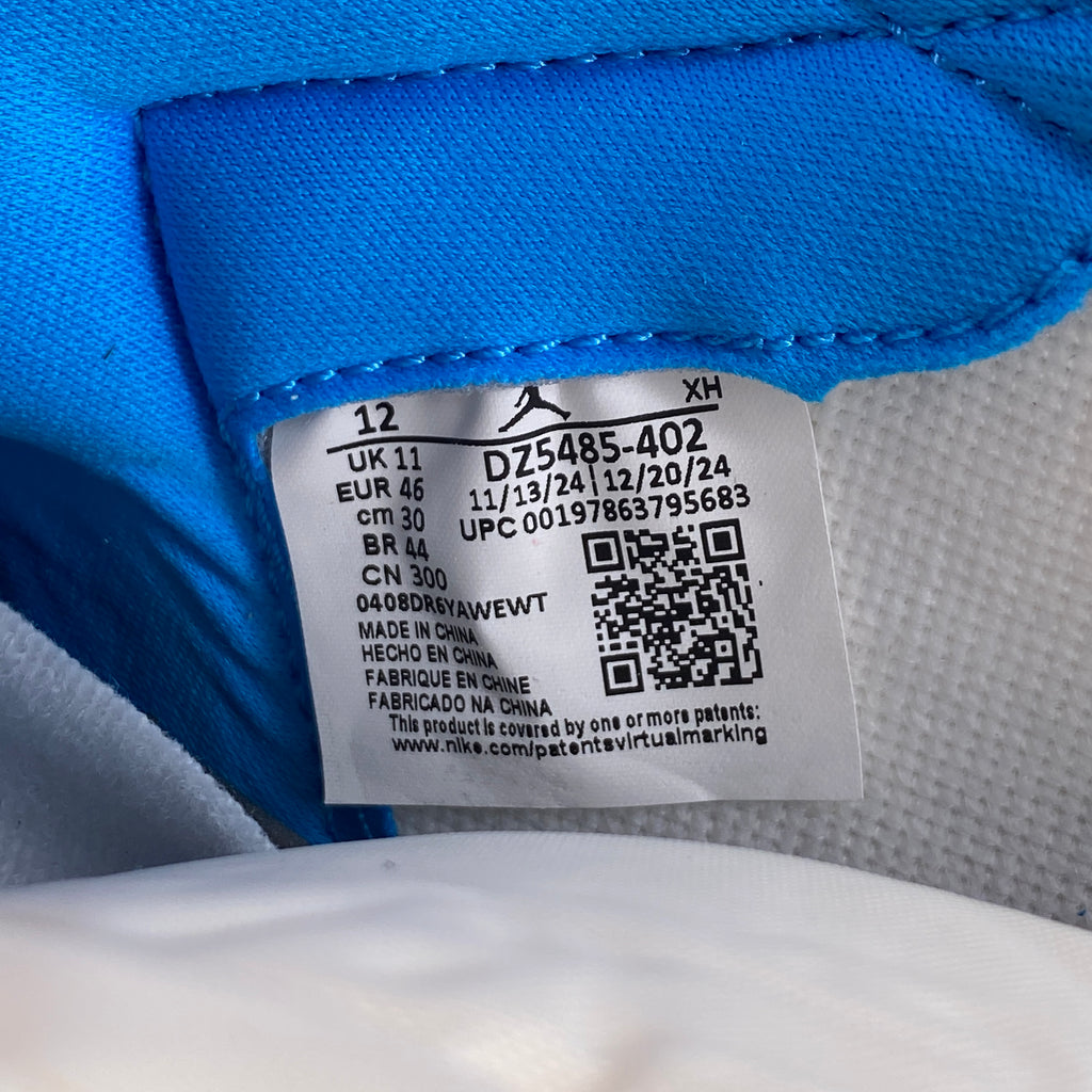 Air Jordan 1 Retro High "Unc Reimagined" 2025 New Size 12