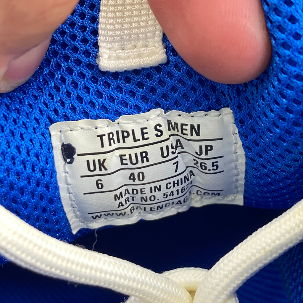 Balenciaga Triple S "White Blue"  New Size 40