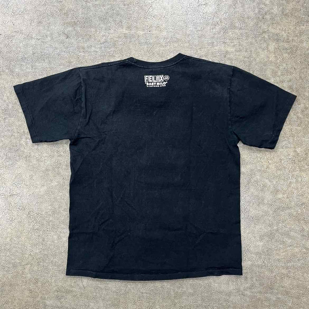 Bape T-Shirt "FELIX THE CAT" Black Used Size XL