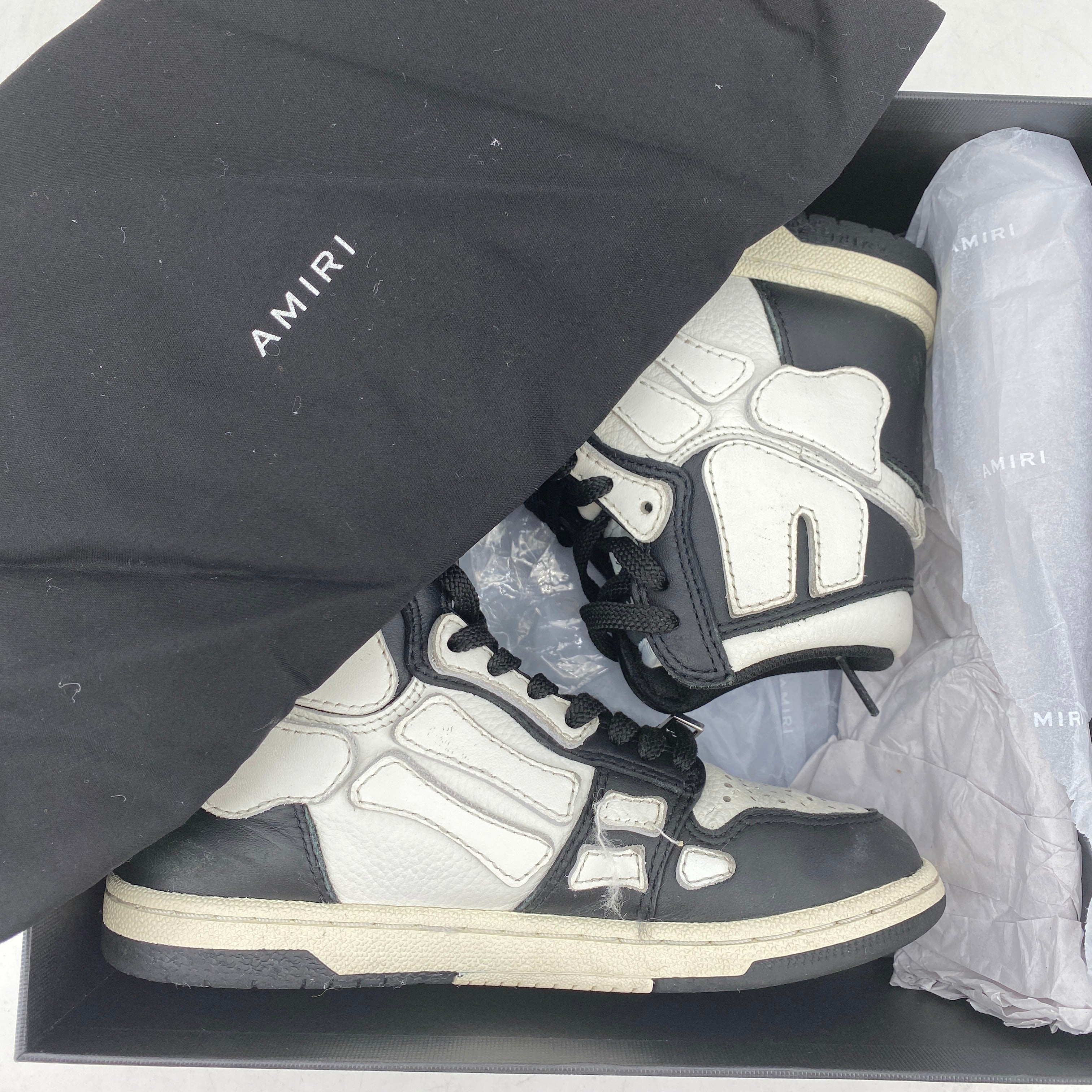 Amiri (GS) High Top &quot;Skeleton Black&quot;  Used Size