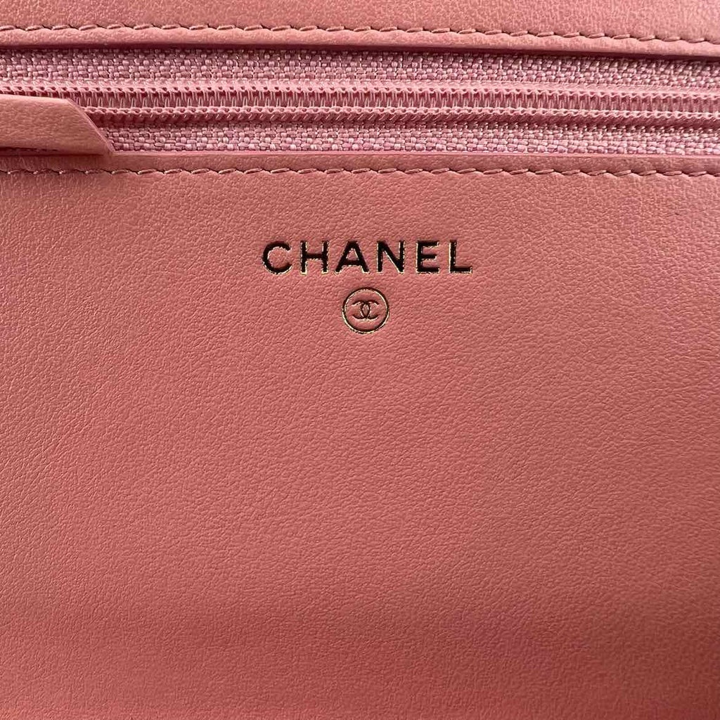 Chanel Wallet "BOY BAG" Used Pink Size OS