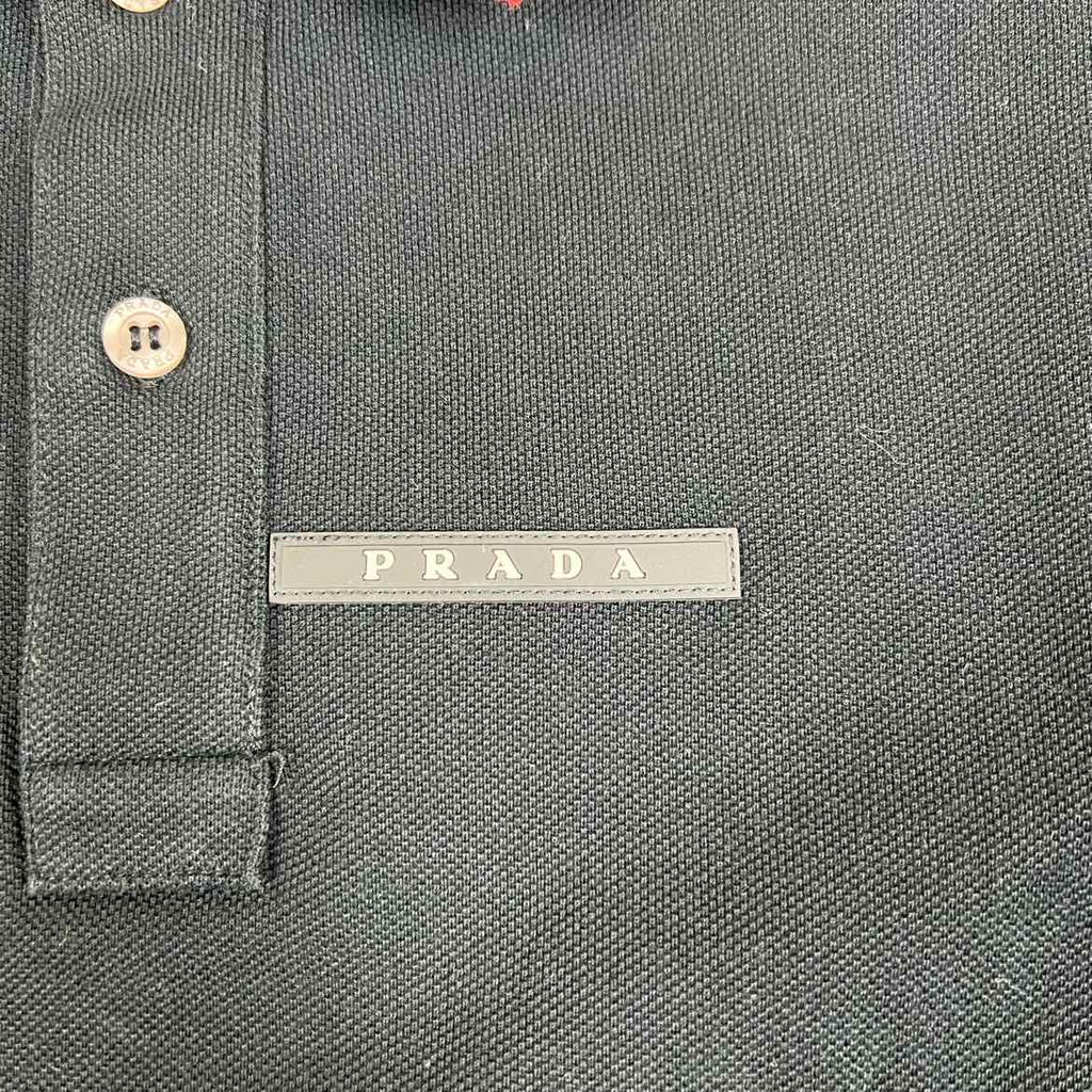 Prada Polo "LOGO" Black Used Size L