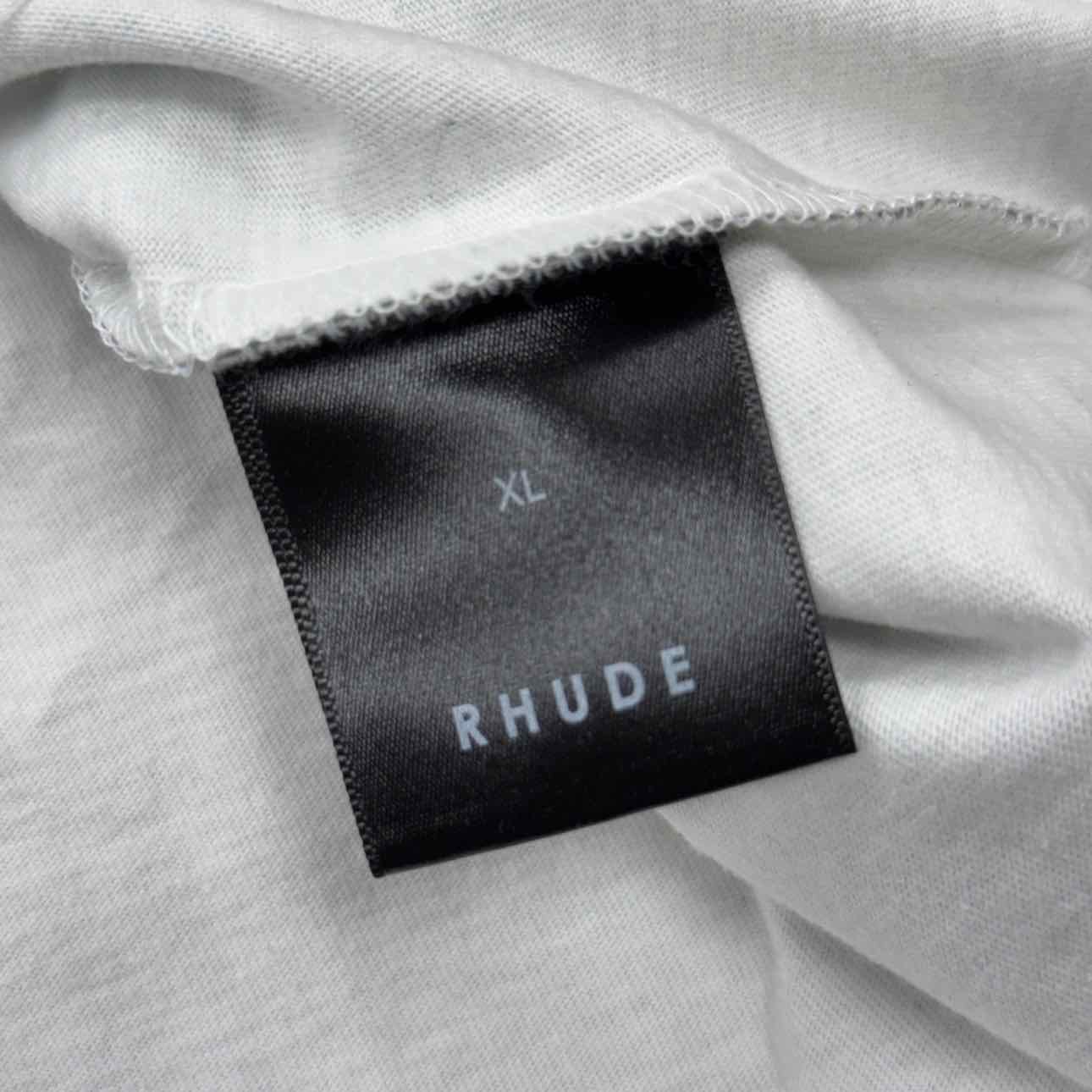 Rhude Long Sleeve &quot;LEAP OF FAITH&quot; White Used Size XL