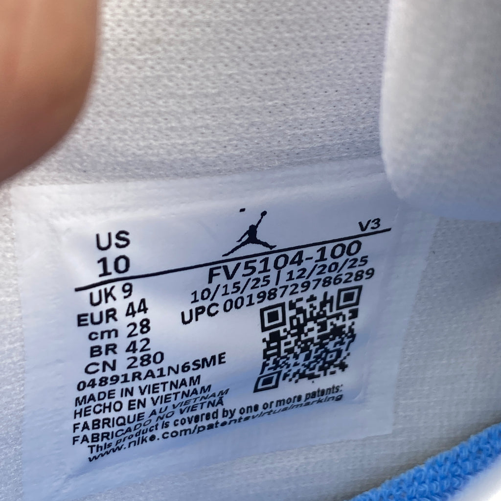 Air Jordan 11 Retro Low "UNIVERSITY BLUE" 2026 New Size 10