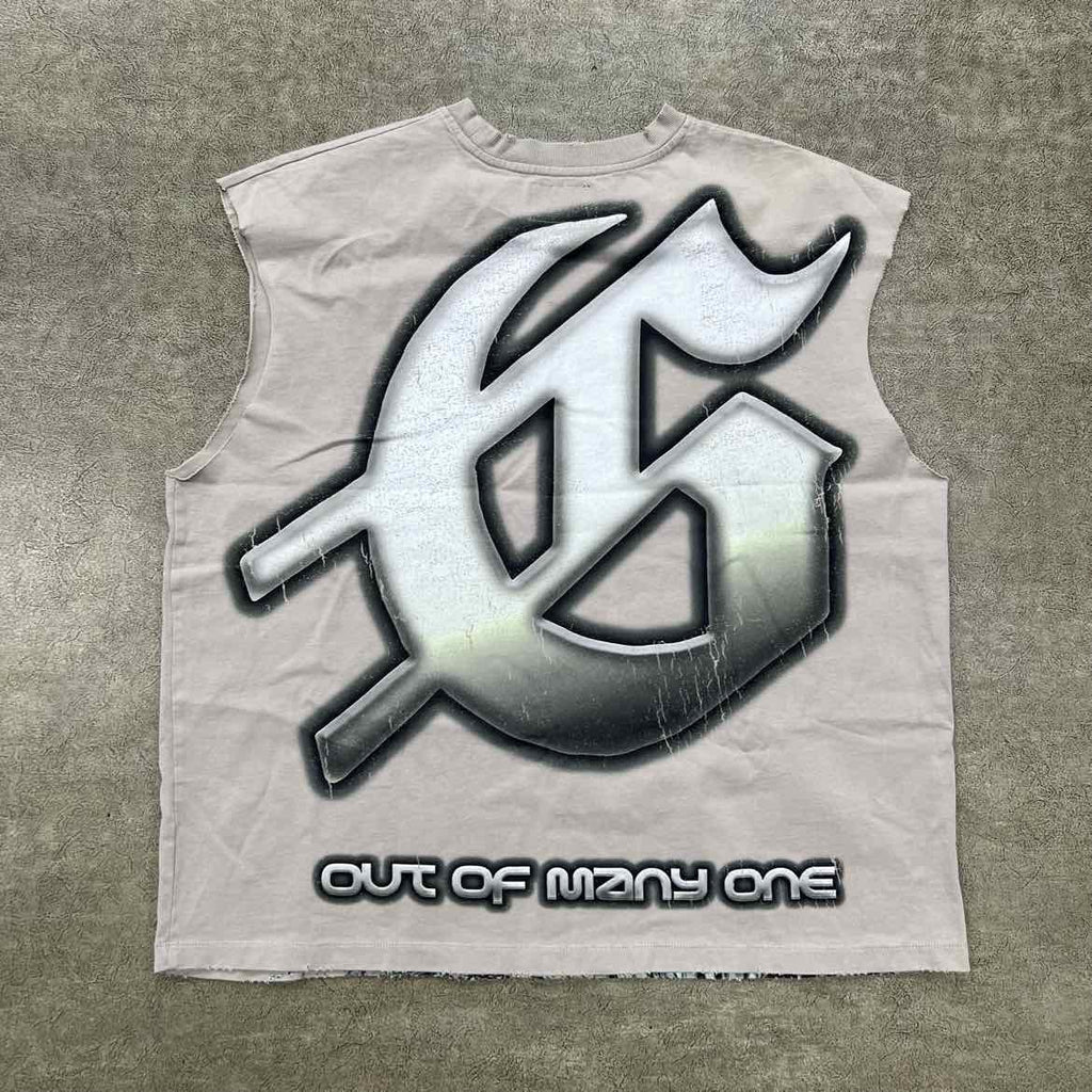 Godspeed Tank Top "SUNKEN LIBERTY" Grey New Size 2XL