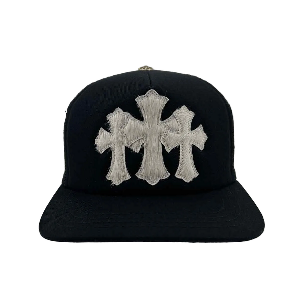 Chrome Hearts Trucker Hat "PONY HAIR CEMETERY" New Black Size OS