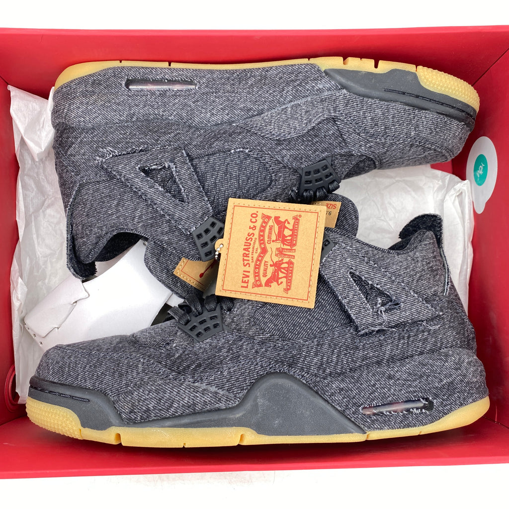 Air Jordan 4 Retro "Levis Black Denim" 2018 Used Size 9.5