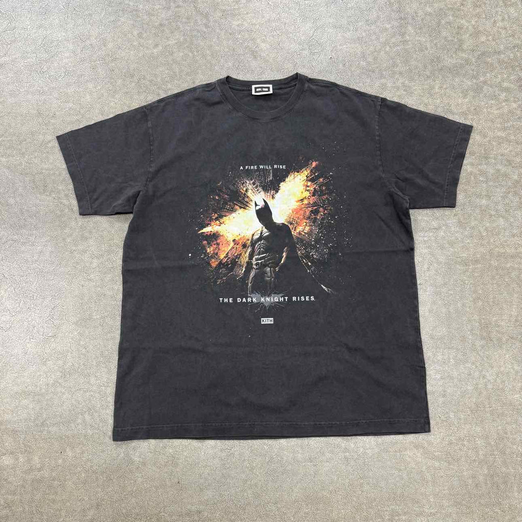 Kith T-Shirt "DARK KNIGHT RISES" Black New Size XL