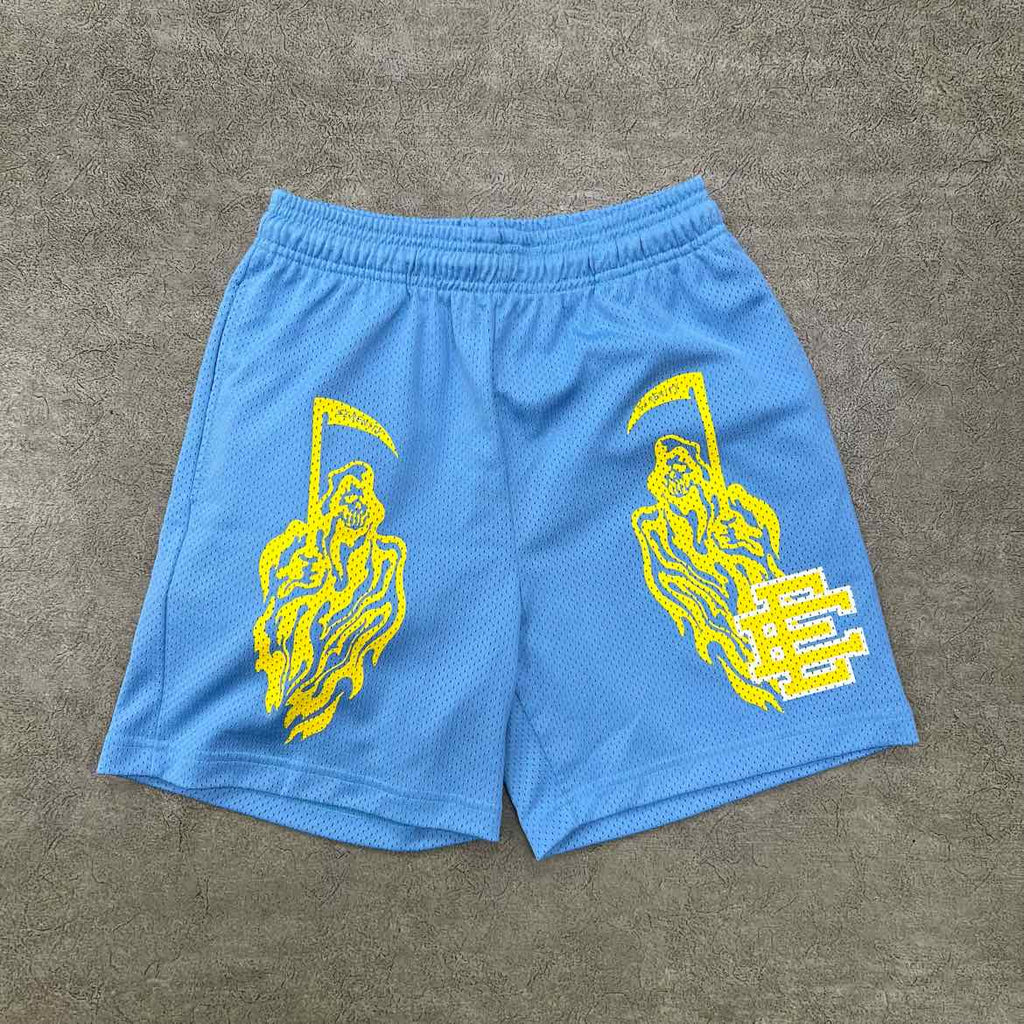 Eric Emanuel Mesh Shorts "WARREN LOTAS" Blue New Size S