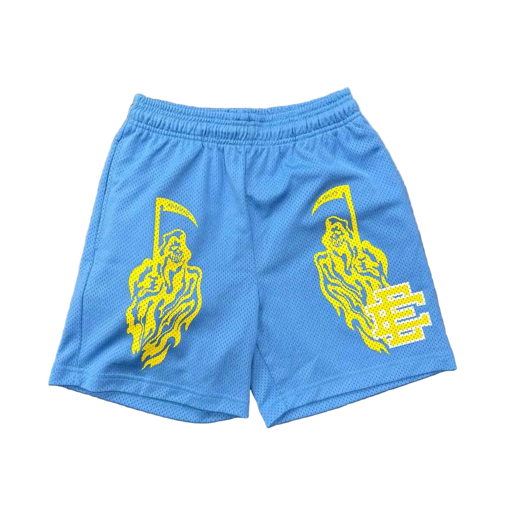 Eric Emanuel Mesh Shorts "WARREN LOTAS" Blue New Size S