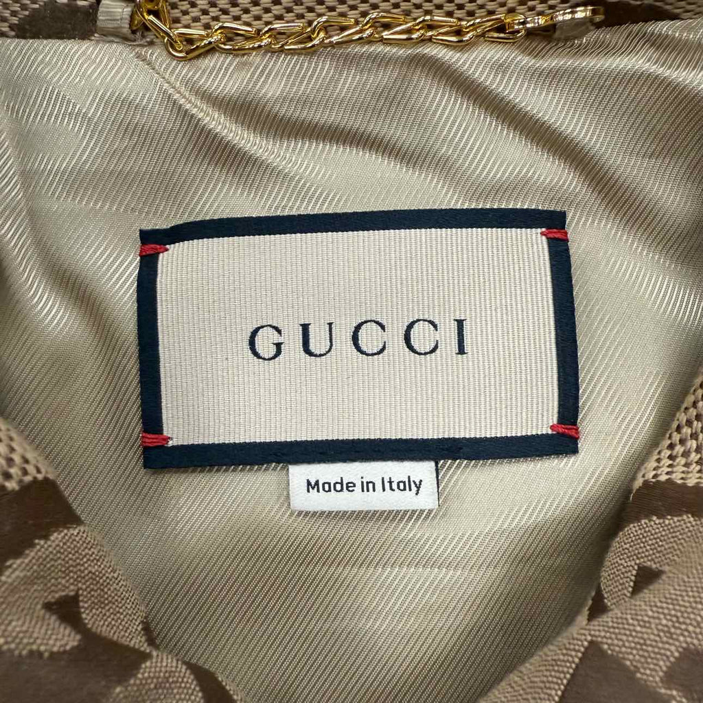 Gucci Jacket "CANVAS BOMBER" Beige New Size 52