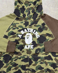 Bape Zip Up "1ST CAMO CRAZY COLLEGE" Green New Size 2XL