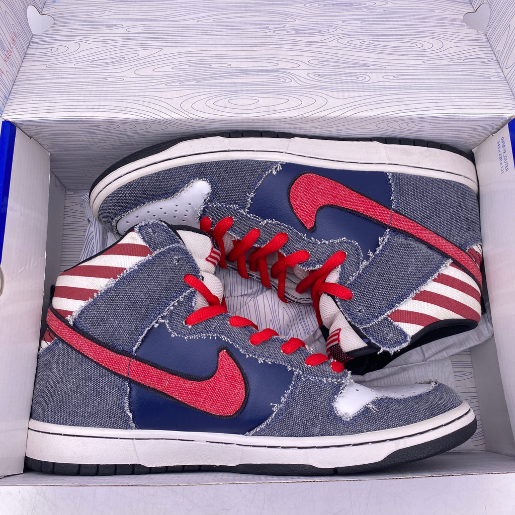 Nike SB Dunk High PRM "Born In The Usa" 2010 Used Size 11