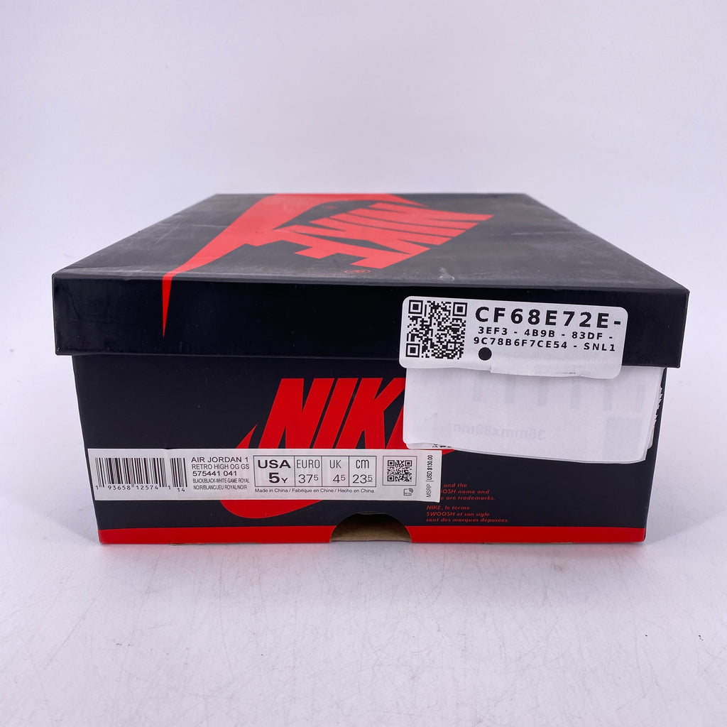 Air Jordan (GS) 1 Retro High OG "Royal Toe" 2020 New Size 5Y
