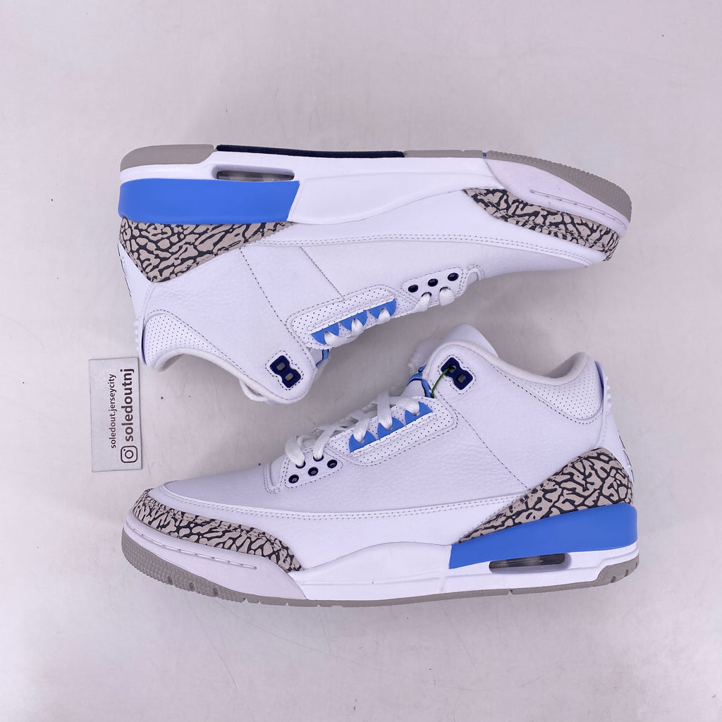 Air Jordan 3 Retro "Unc" 2020 New Size 10.5