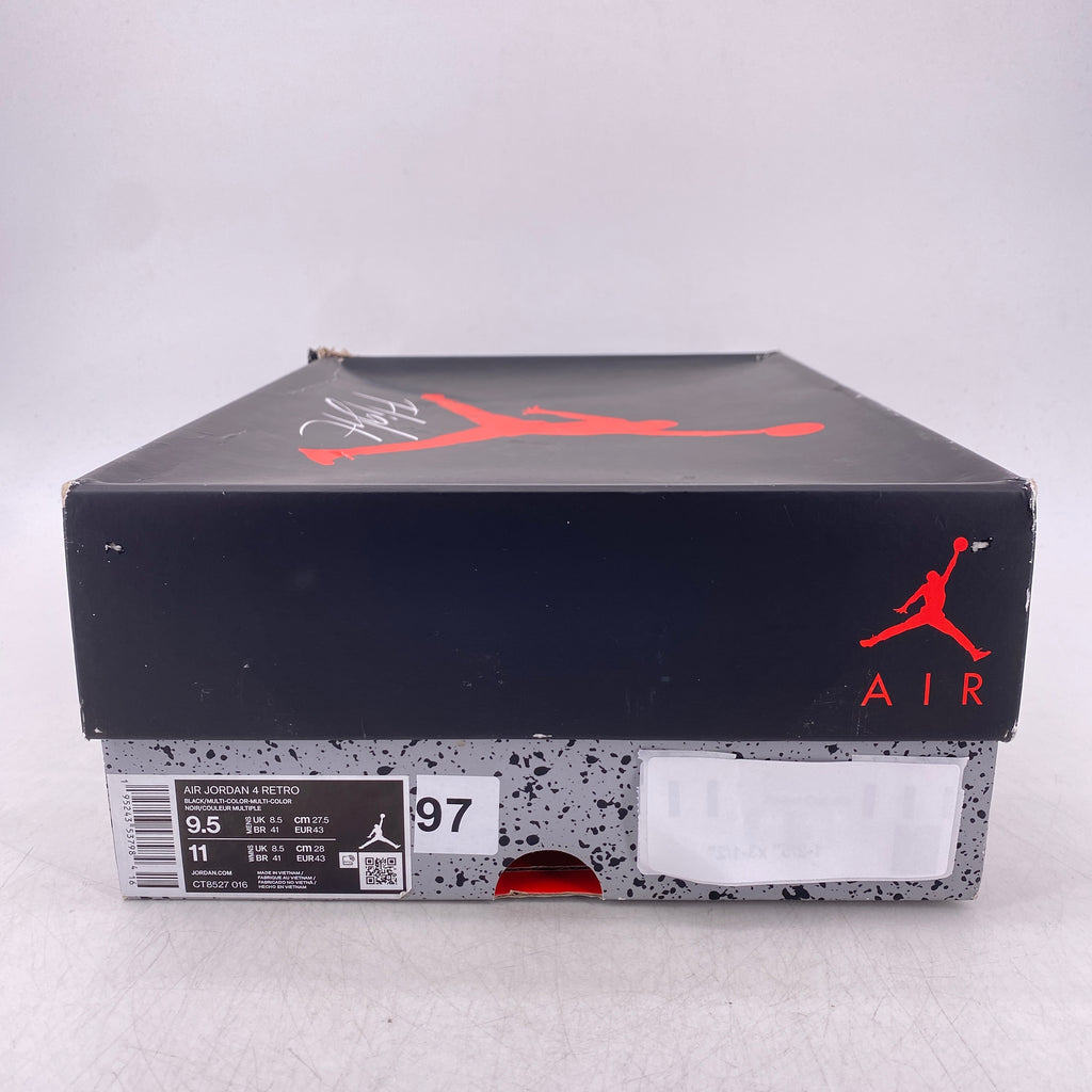 Air Jordan 4 Retro "Red Thunder" 2022 Used Size 9.5