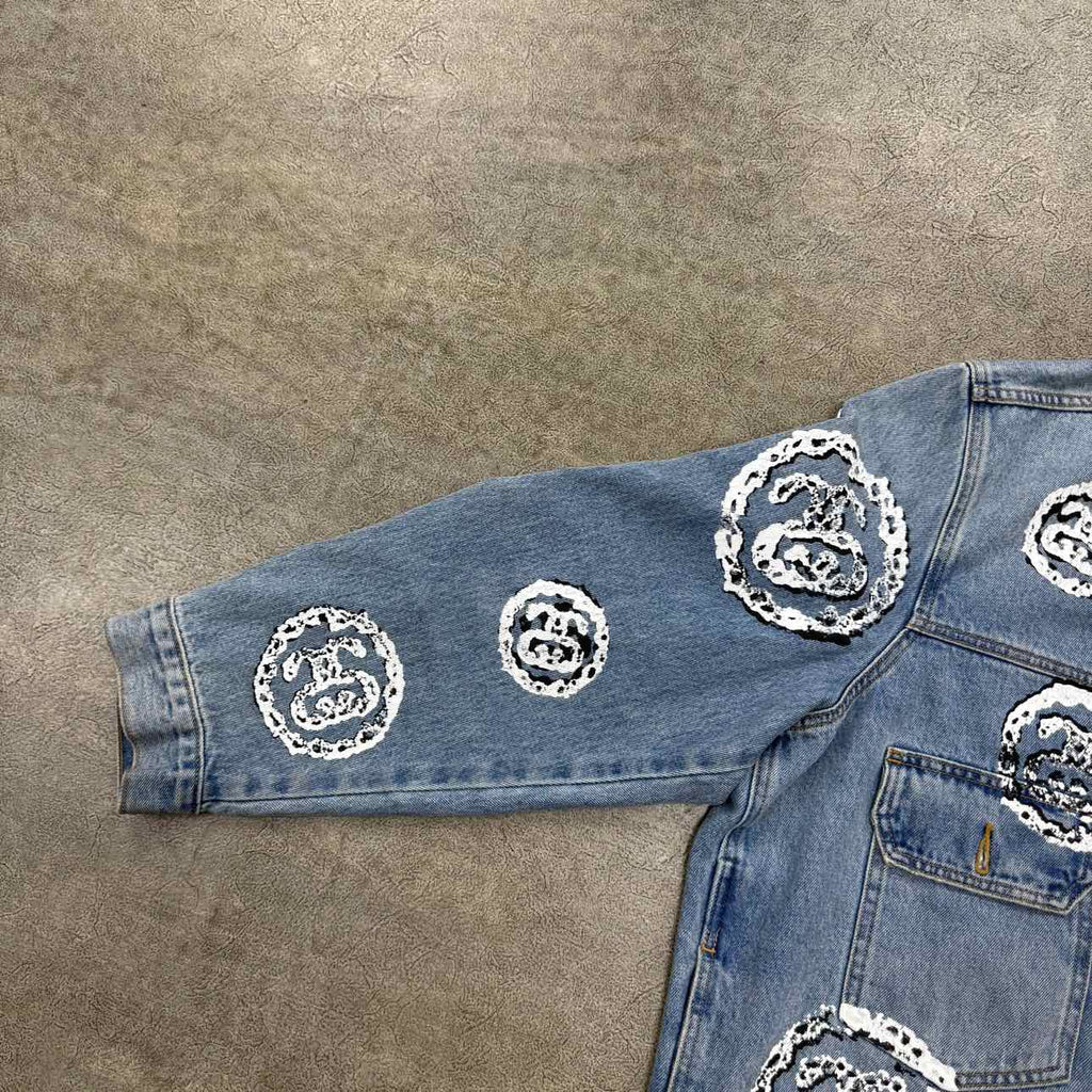 Denim Tears Jacket "STUSSY" Blue Used Size 2XL