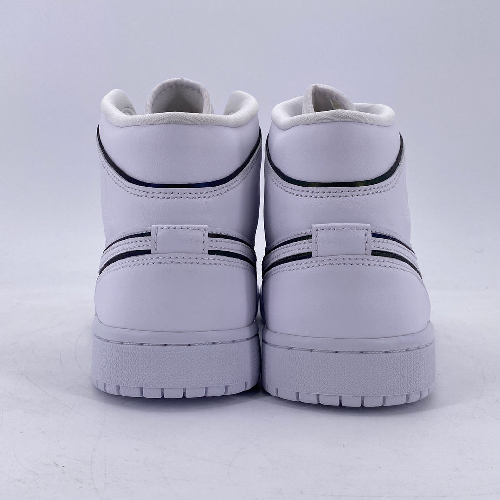 Air Jordan (W) 1 Mid "Iridescent Reflective White" 2019 New Size 12W