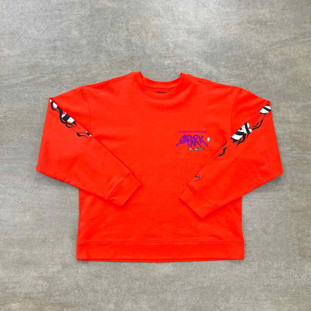 Chrome Hearts Crewneck Sweater "SADISTIC LIPSTICK" Orange New