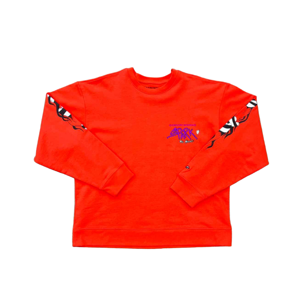 Chrome Hearts Crewneck Sweater "SADISTIC LIPSTICK" Orange New
