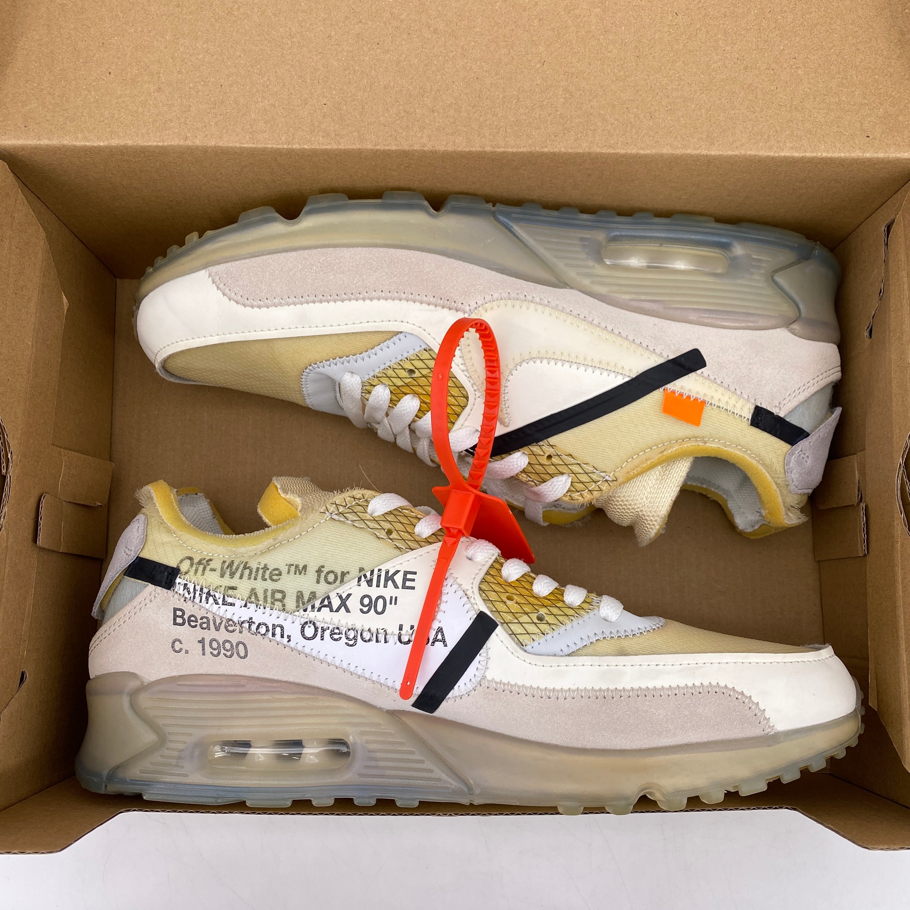 Nike Air Max 90 &quot;The 10: Off-White&quot; 2017 Used Size 10