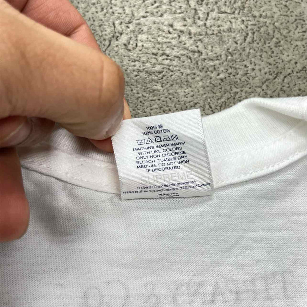 Supreme T-Shirt "TIFFANY BOX LOGO" White New Size L
