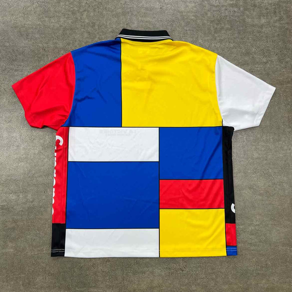 Supreme Polo "COLORBLOCKED SOCCER" New Multi-Color Size XL