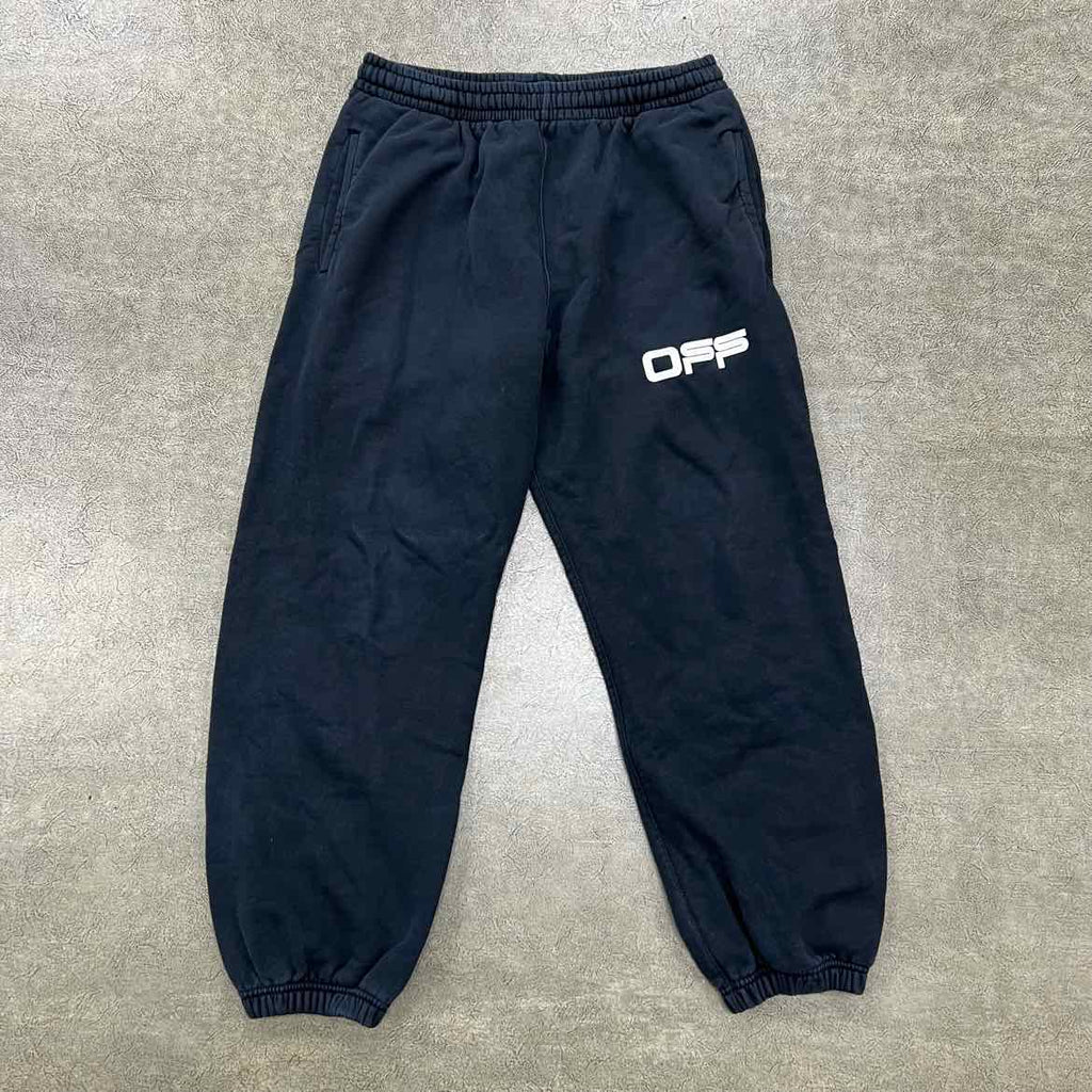 OFF-WHITE Sweatpants "CABIN BAGGAGE" Black Used Size 2XL