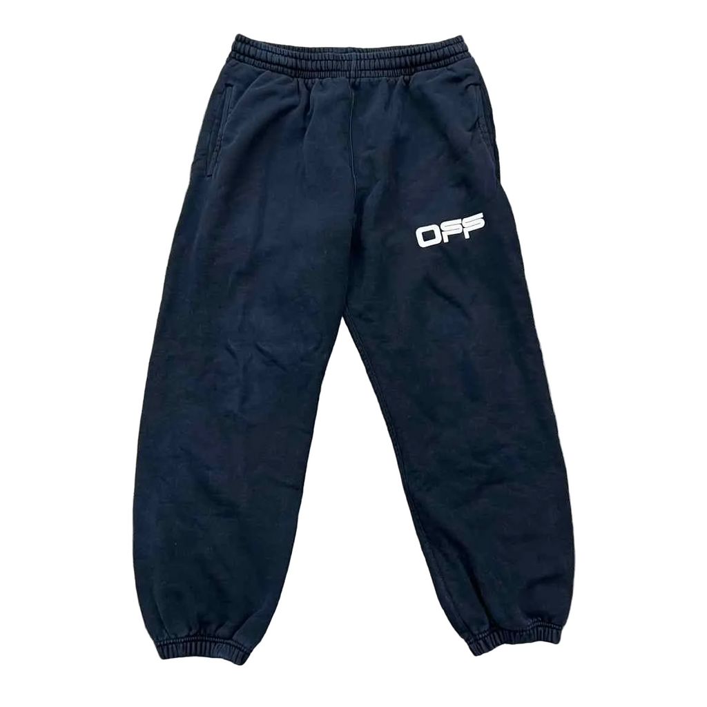 OFF-WHITE Sweatpants "CABIN BAGGAGE" Black Used Size 2XL