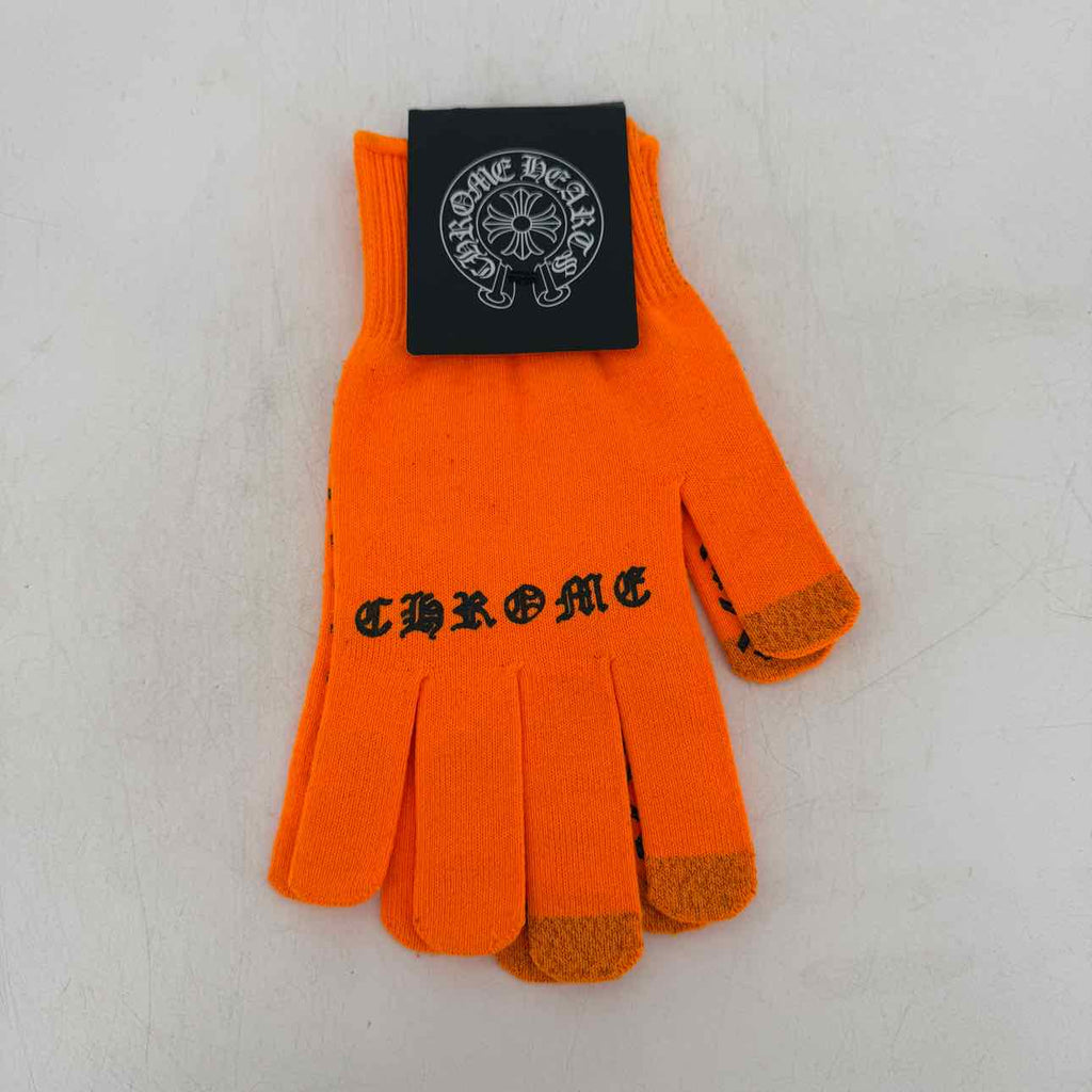 Chrome Hearts Gloves "CROSS" New Orange Size L
