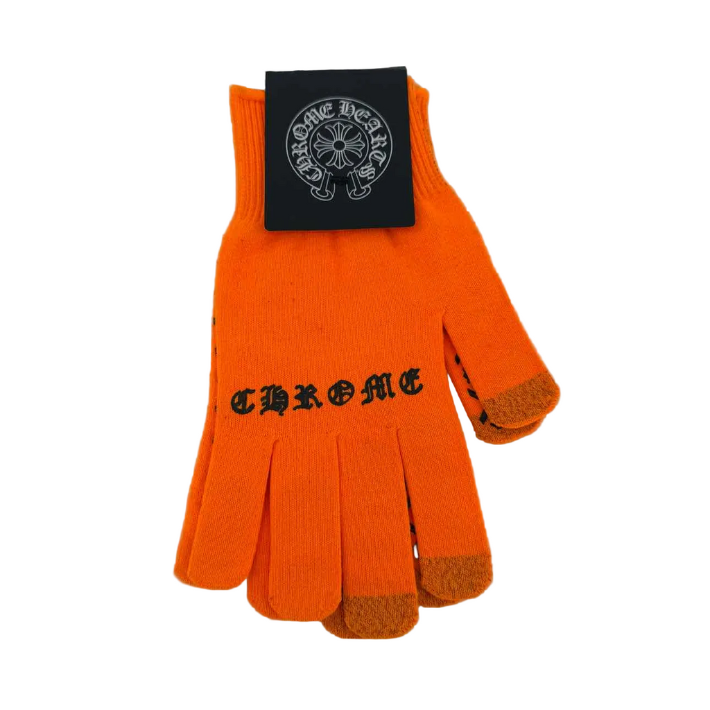 Chrome Hearts Gloves "CROSS" New Orange Size L